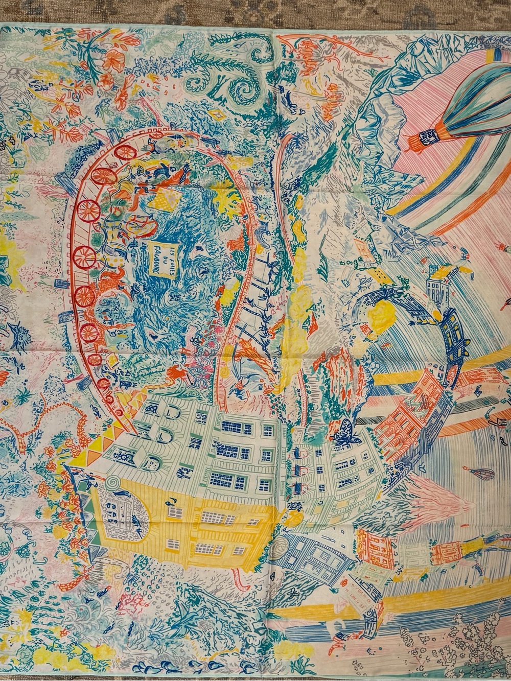 Luxury 90cm Silk Carnival Scarf - Picture 3 of 12